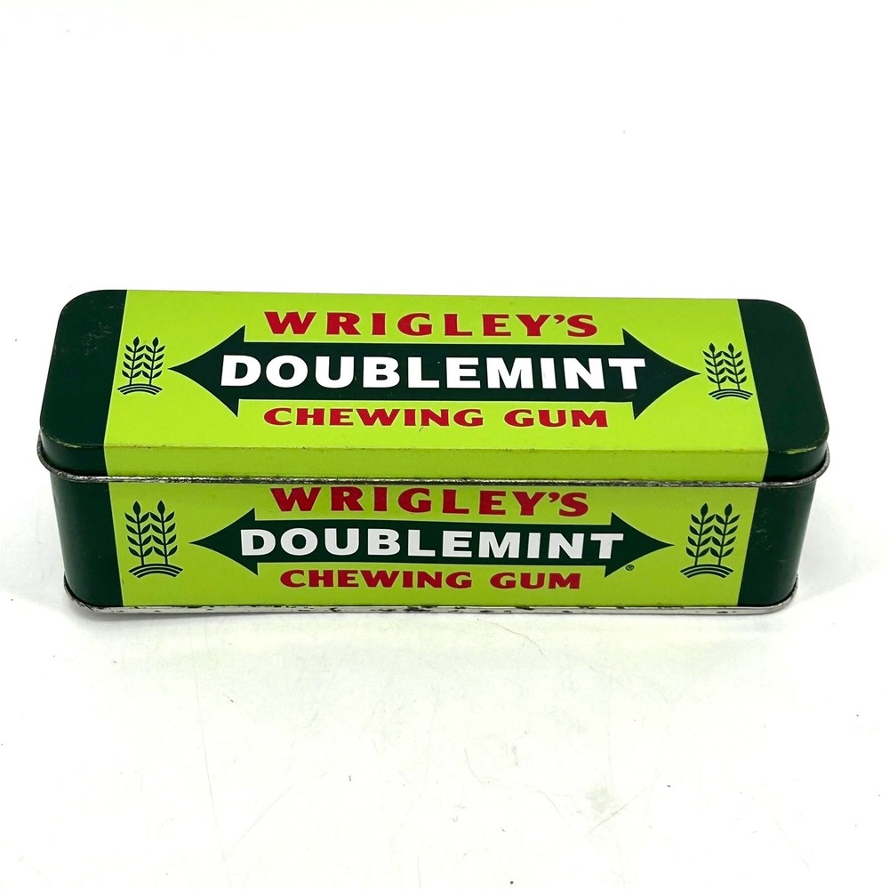 Vintage Wrigley's Doublemint Chewing Gum Collectible Metal Tin Hinge Lid 2011